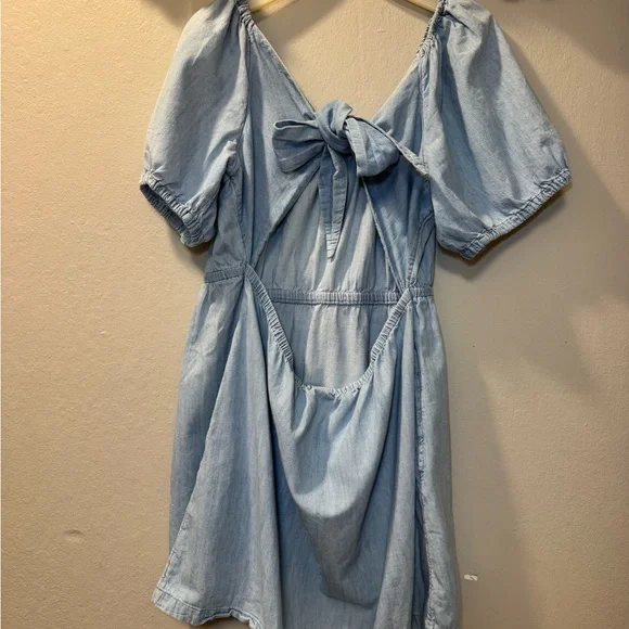 Old Navy Light Blue Puff Sleeve Mini Dress - Picture 6 of 13